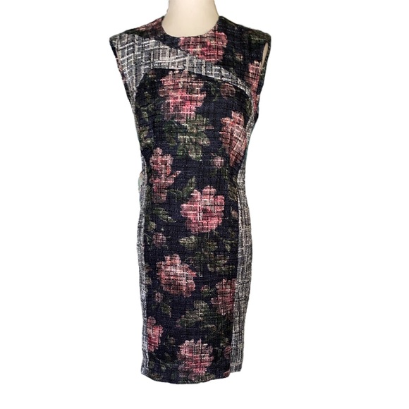 Carlisle Collection Bougainvillea Italian Tweed Boulce Sheath Dress - 2 - Picture 6 of 16